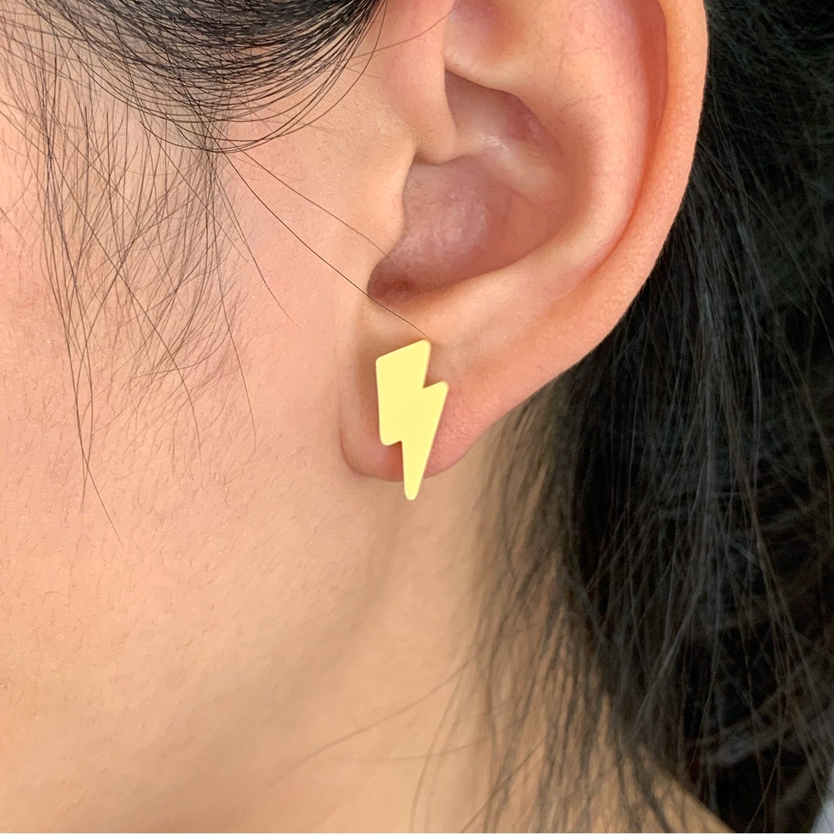 Lightning bolt stud earrings
